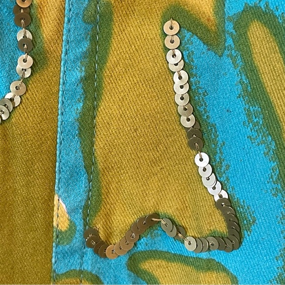 Choice Woman Blazer size Large floral colorful sequins - Picture 4 of 11